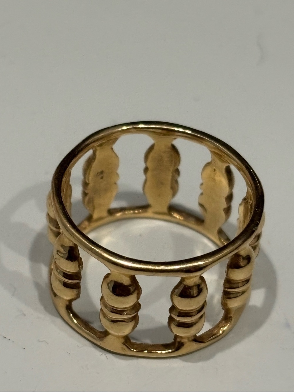 14k Gold Openwork Band Ring - Elegant Women’s Fashion Ring